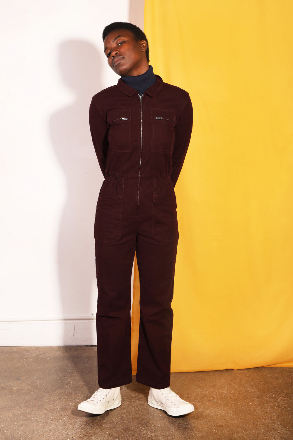 Danny 弹力帆布连体工作服 梅花色
