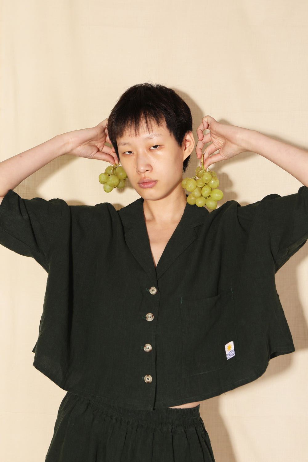 Maxim 亚麻衬衫 森林绿