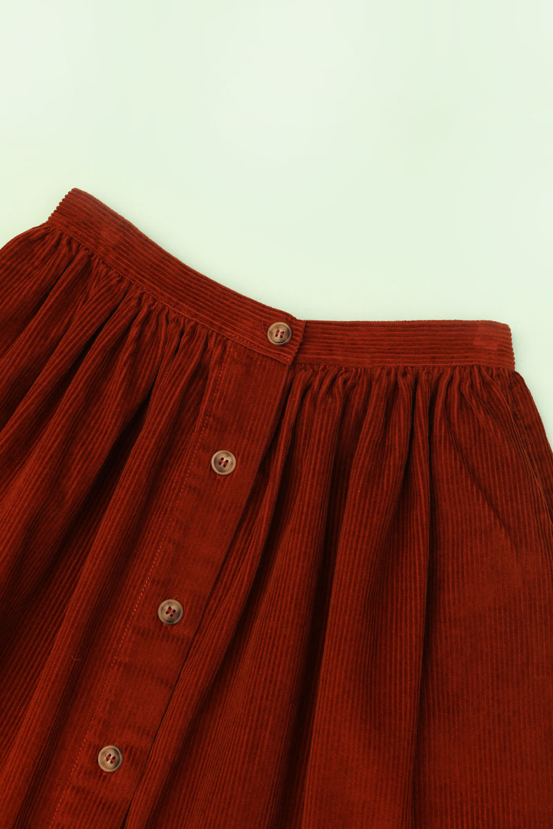 Isaac Skirt Midi Rust