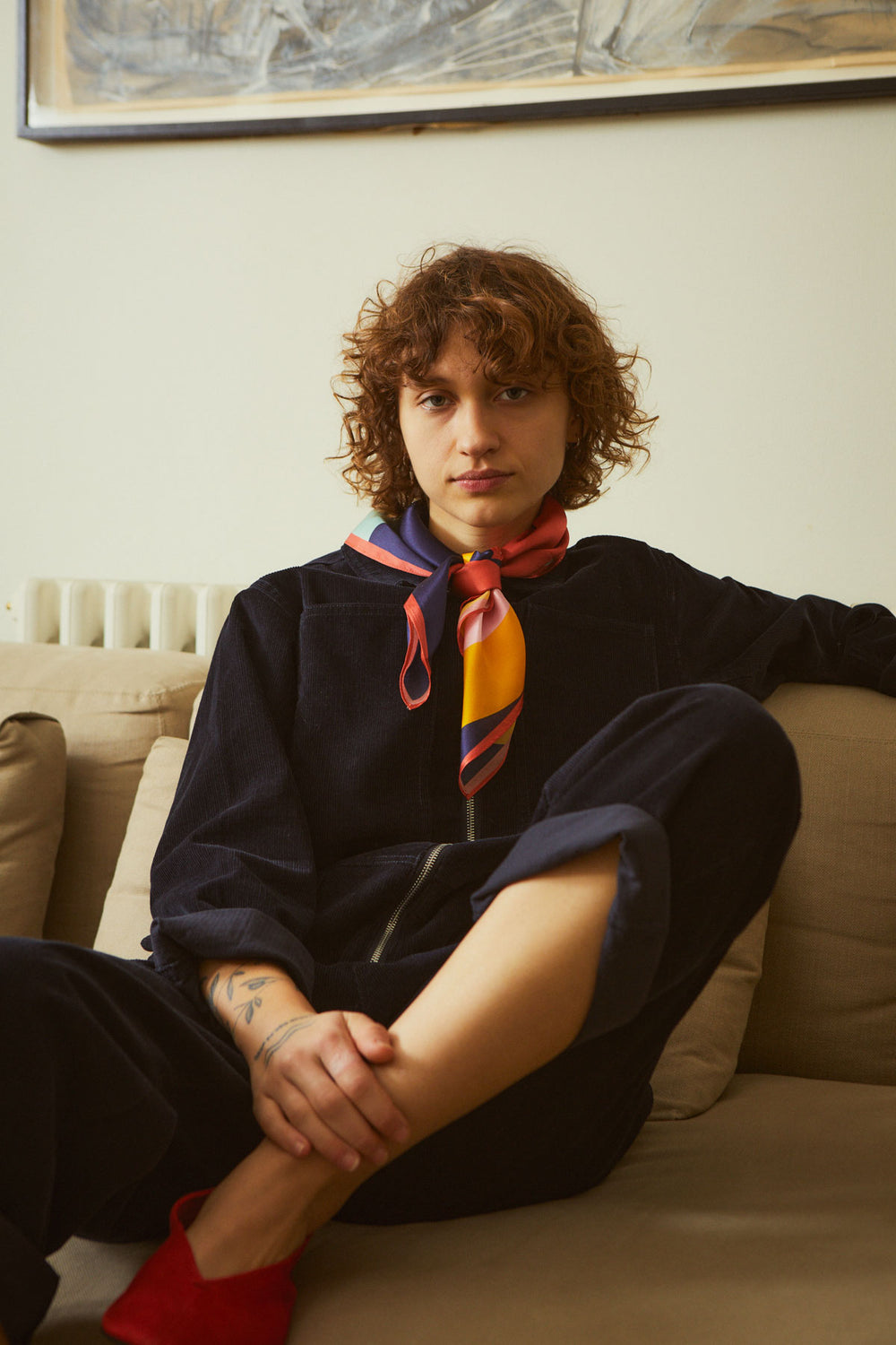 Dominic Boilersuit Corduroy Navy