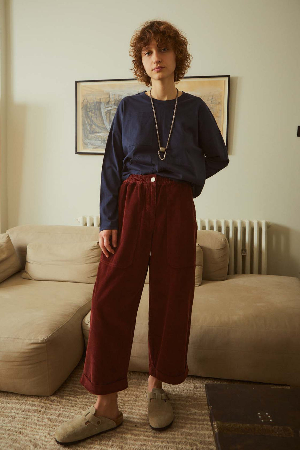 Beckett Crop Trouser Oxblood