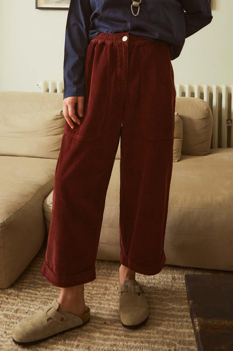 Beckett Crop Trouser Oxblood