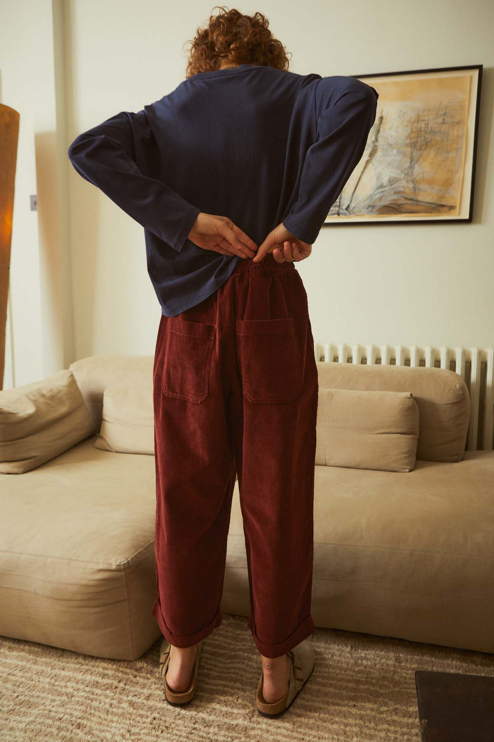 Beckett Crop Trouser Oxblood