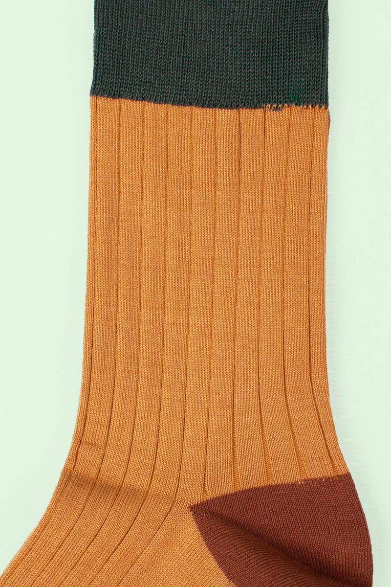Coloured Top Ribbed Socks