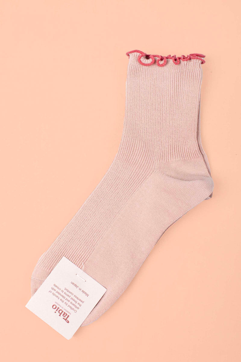 Top Merrow Fine Ribbed Crew Socks