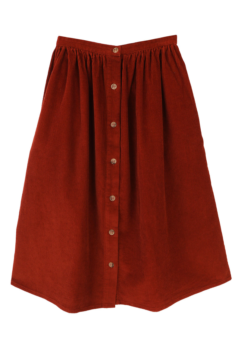 Isaac Skirt Midi Rust