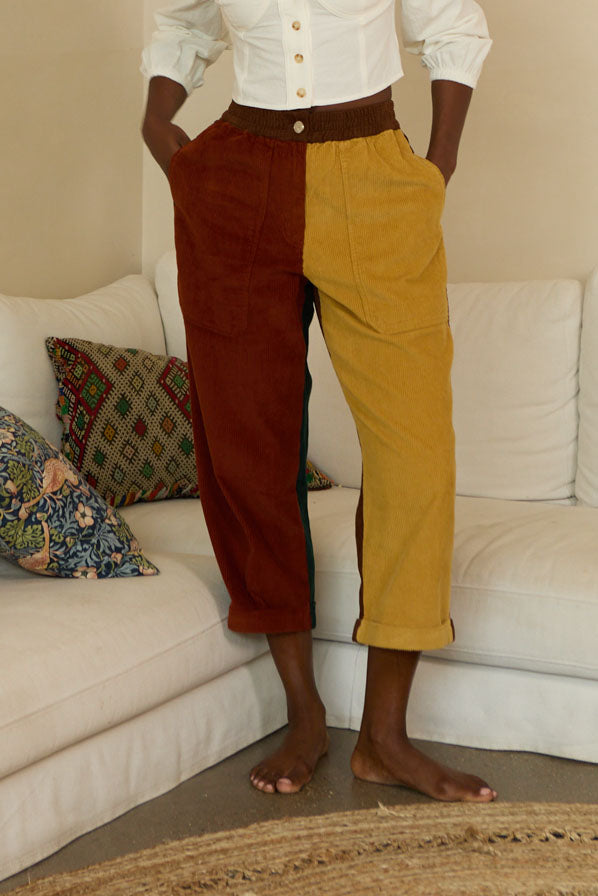 Beckett Crop Trouser Patchwork