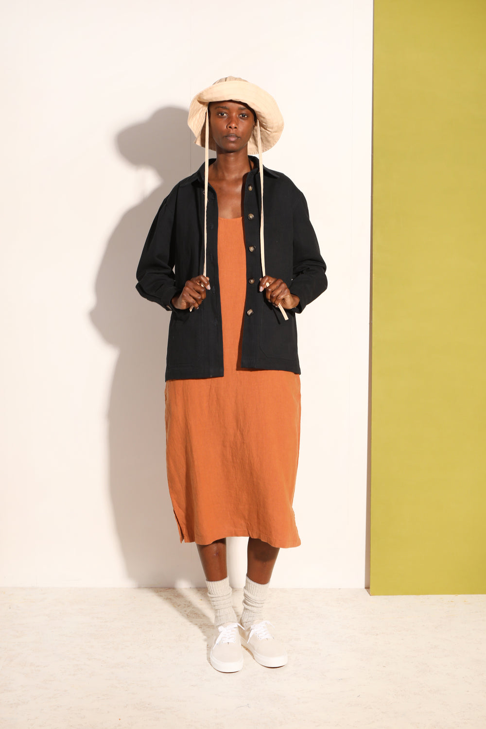 Basic Linen Shift Chestnut