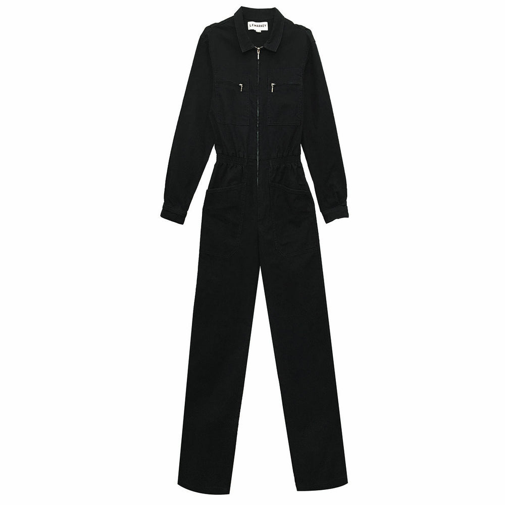 Danny Stretch Drill Boilersuit Black