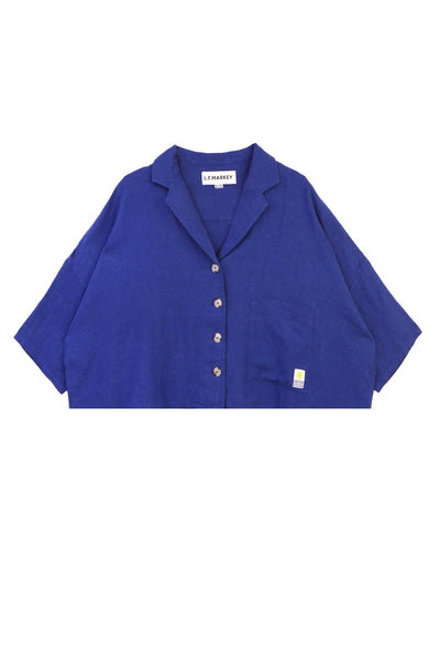 Maxim Linen Shirt Cobalt
