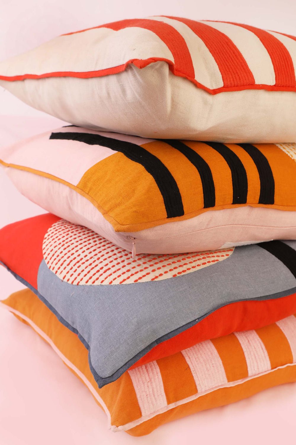Solstice Cushion Stripe Orange