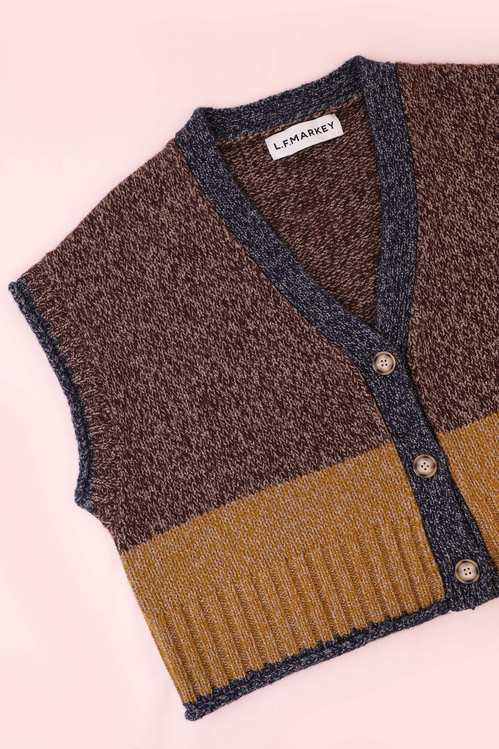 Tobin Vest Choc Mustard