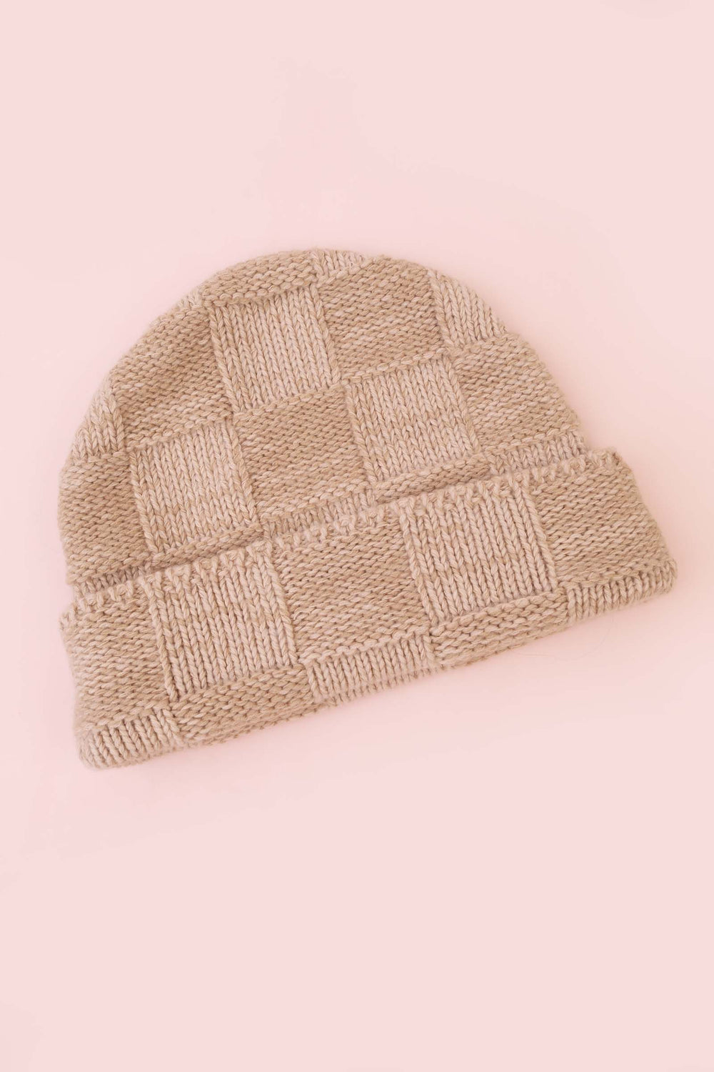 Check Beanie Cream