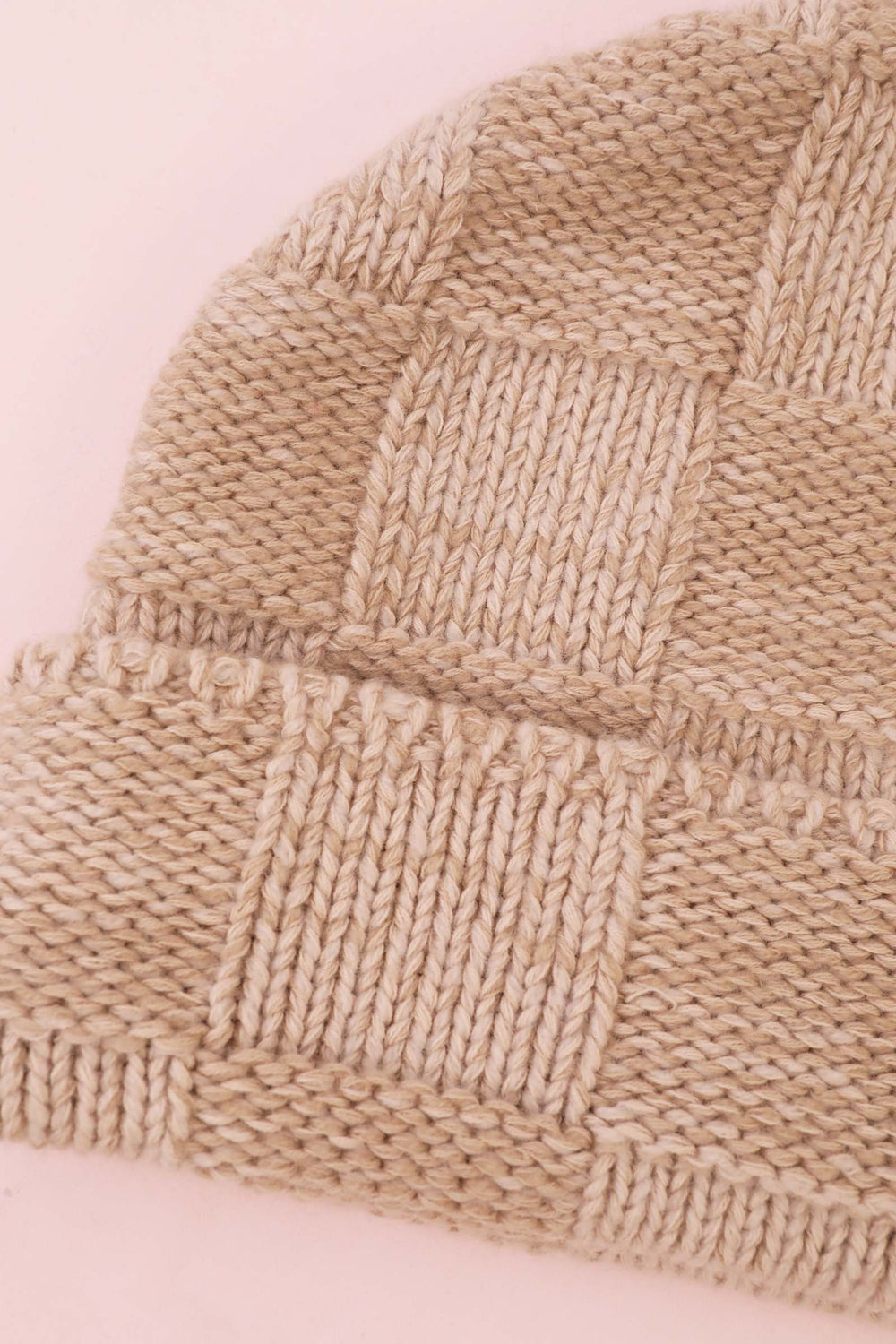 Check Beanie Cream