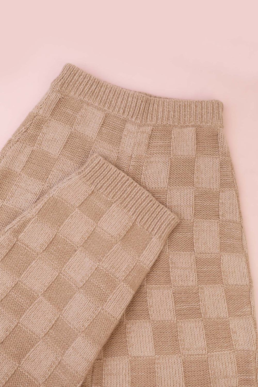 Raven Knit Trouser Chessboard Cream