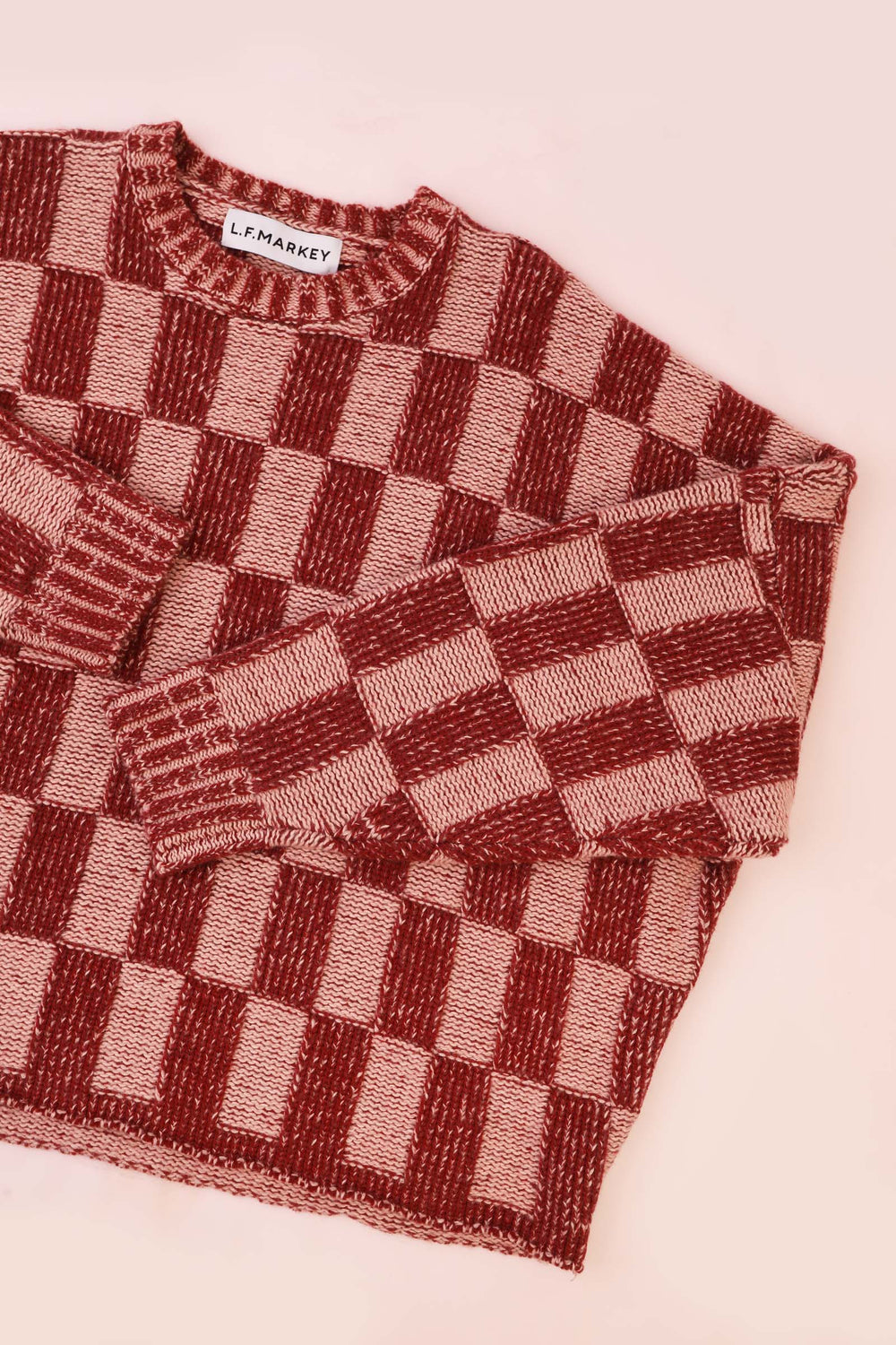 Dixon Knit Jumper Brick Check