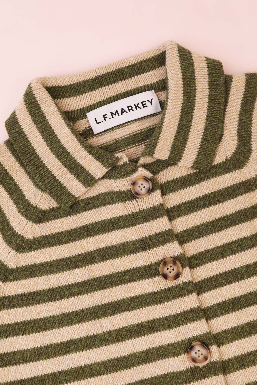 Lytton Cardigan Olive Stripe