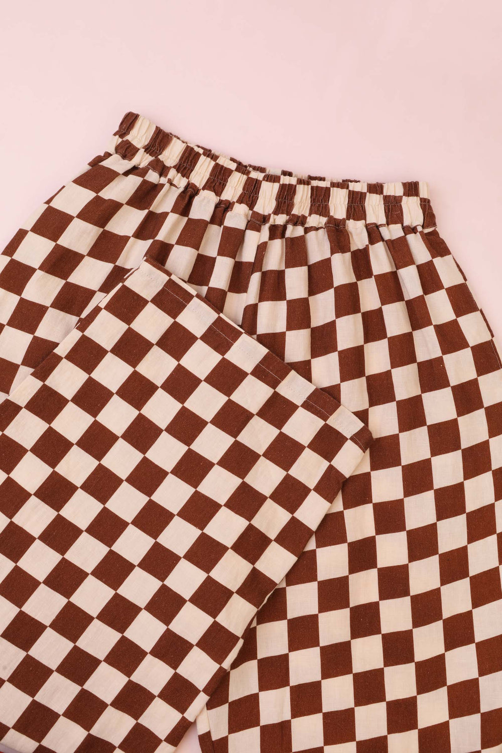 Graham Trouser Linen Chestnut Check