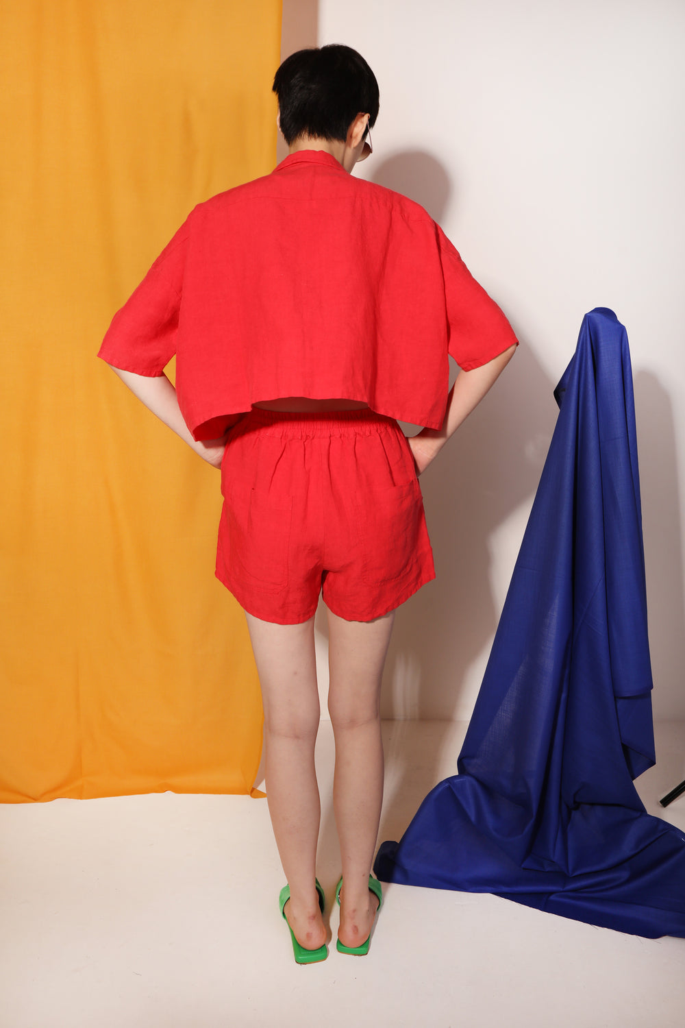 Maxim Linen Shirt Vermillion