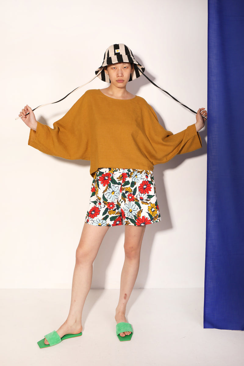 Basic Cotton Shorts Cosmos Floral