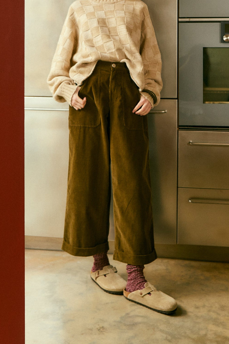 Lars Trouser Corduroy Dark Olive