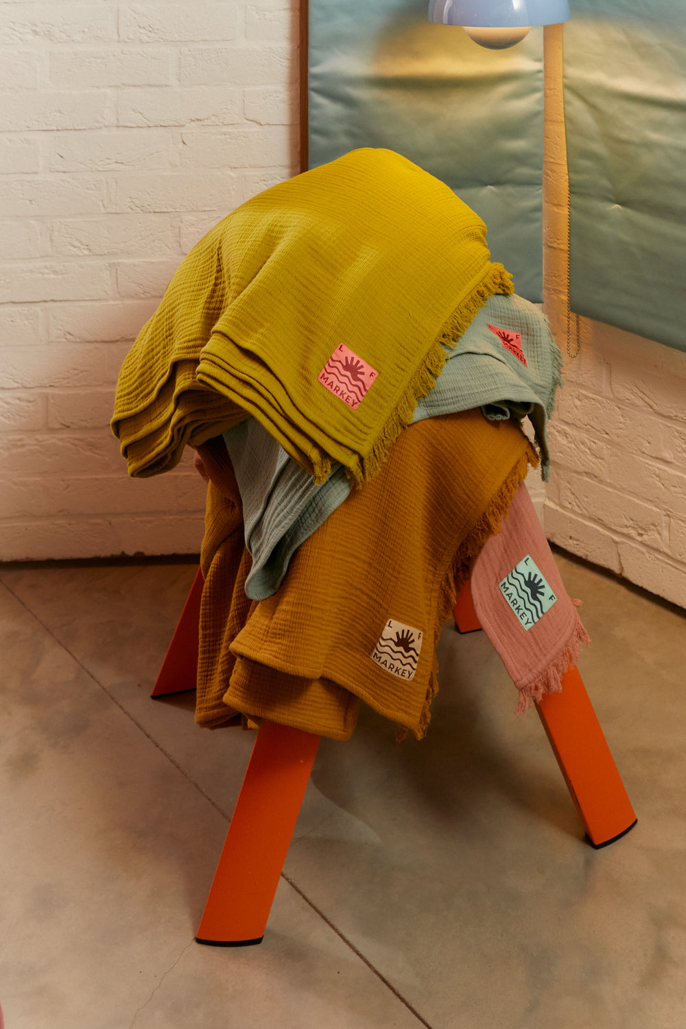 GAUZE BLANKET CHARTREUSE