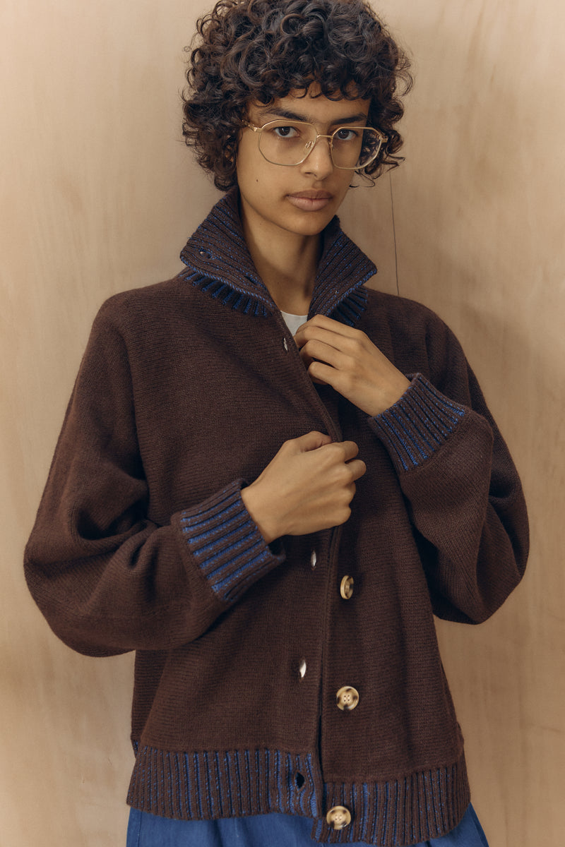 Holmes Knit Choc Cobalt