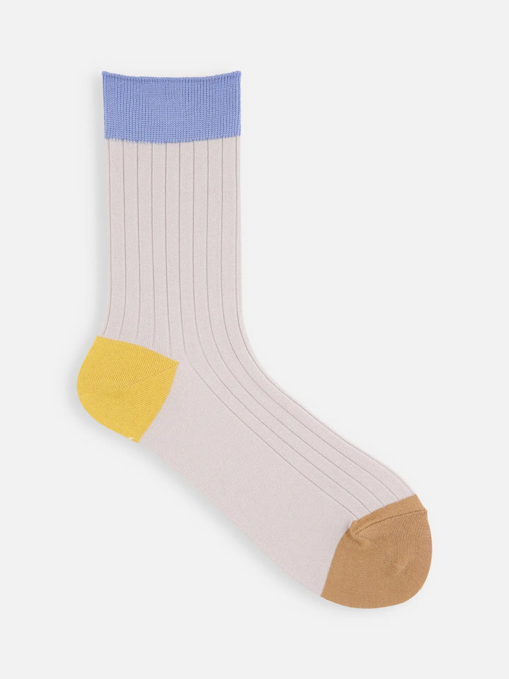 Coloured Top Ribbed Socks