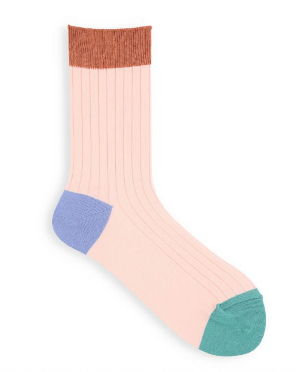 Coloured Top Ribbed Socks