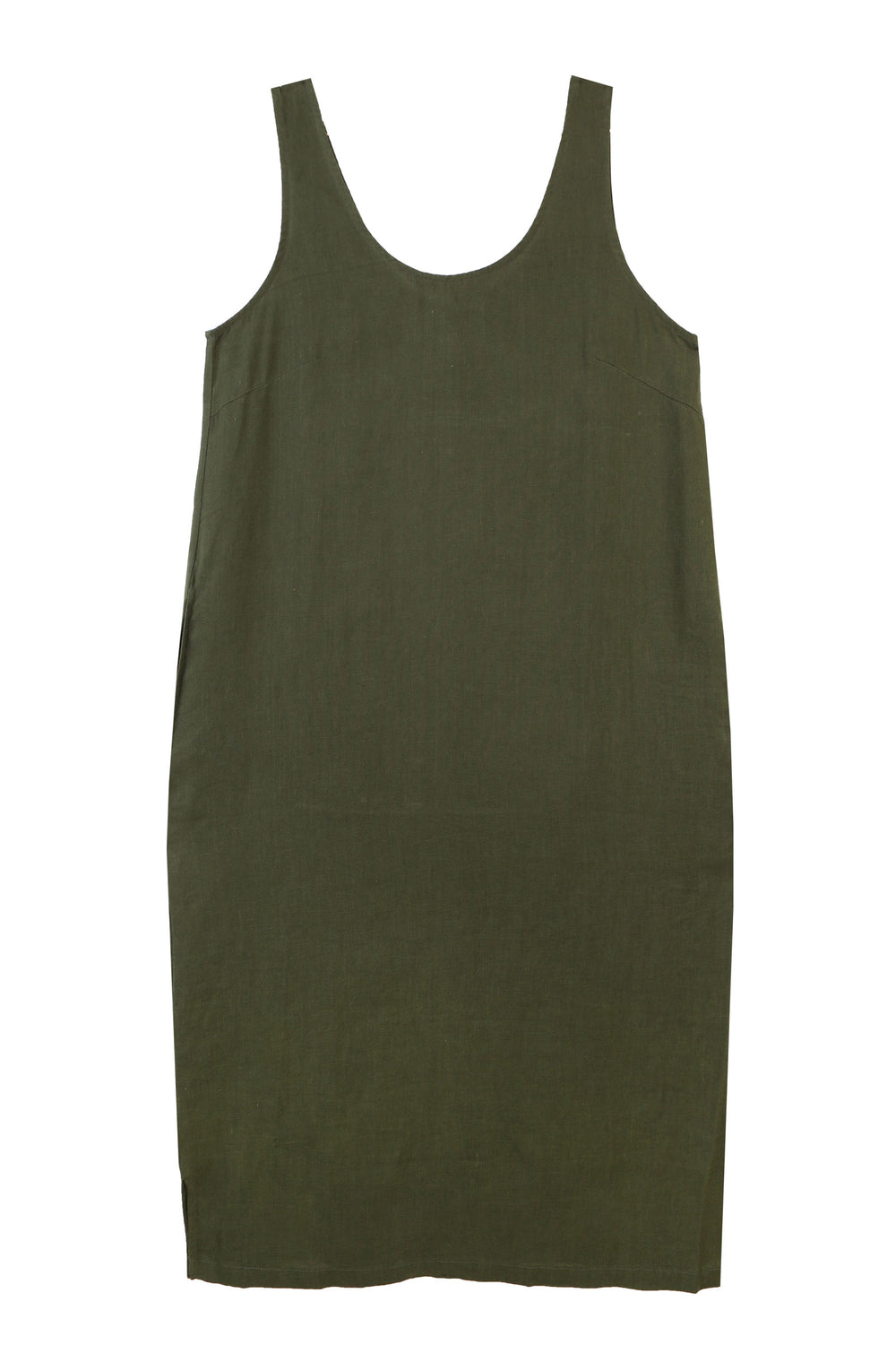 Basic Linen Shift Dress Hunter Green 10 Basic Linen Shift Dress Hunter Green 10