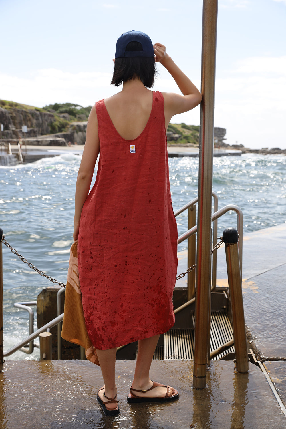 BASIC LINEN SHIFT DRESS PAPRIKA UK18 BASIC LINEN SHIFT DRESS PAPRIKA UK18