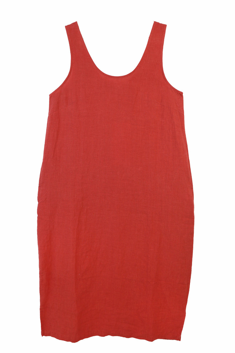 BASIC LINEN SHIFT DRESS DARK FOREST LF MARKEY BASIC LINEN SHIFT DRESS DARK FOREST LF MARKEY