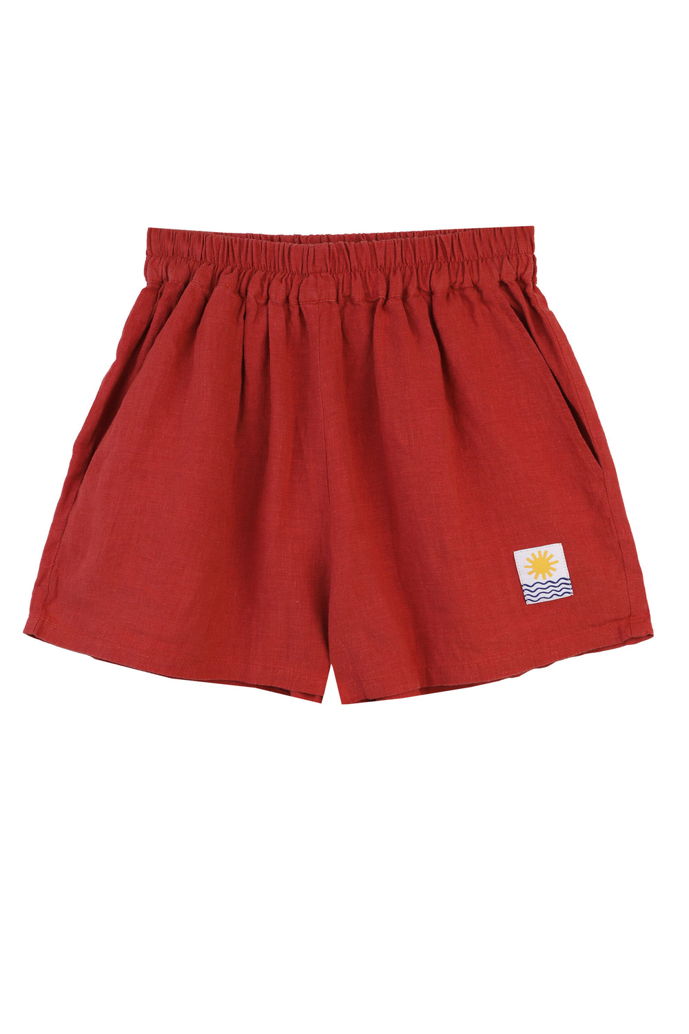 BASIC LINEN SHORTS PAPRIKA