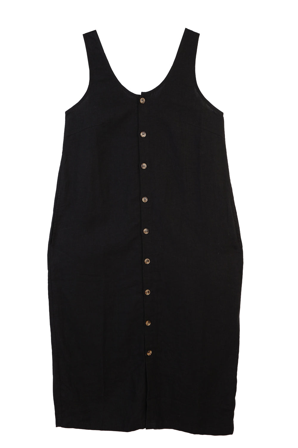 BASIC BUTTON FRONT SLIP BLACK