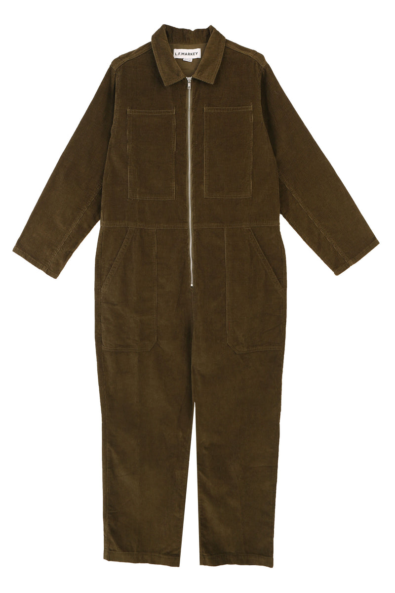 Dominic Boilersuit Corduroy Dark Olive