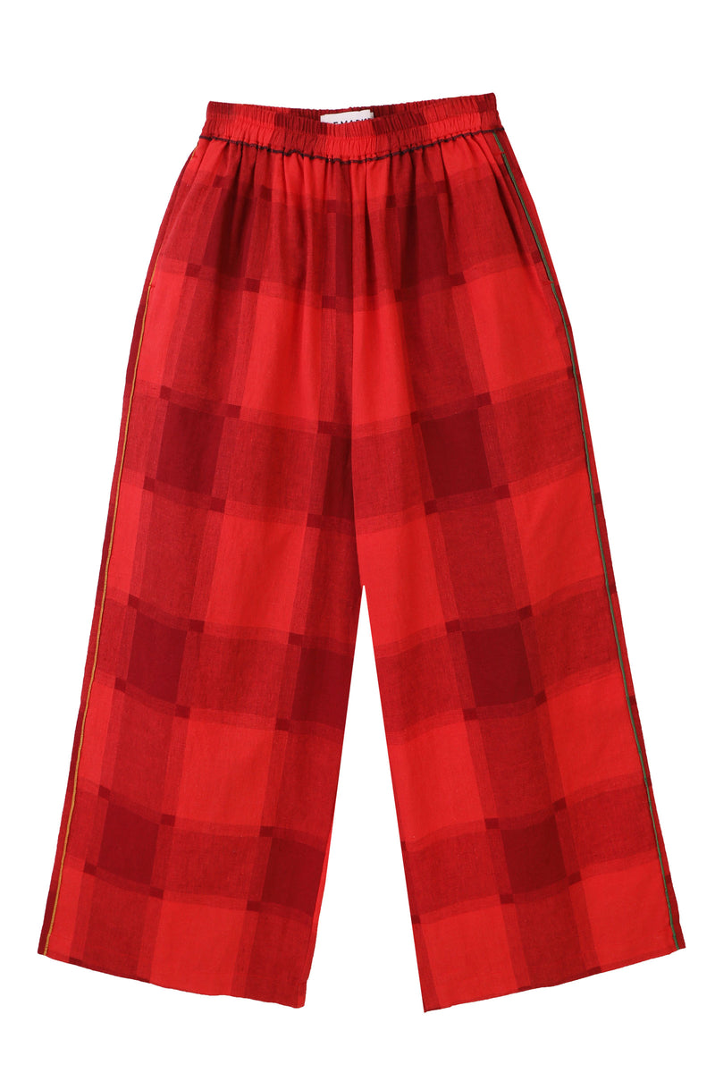 Eamon Trouser Red Gingham