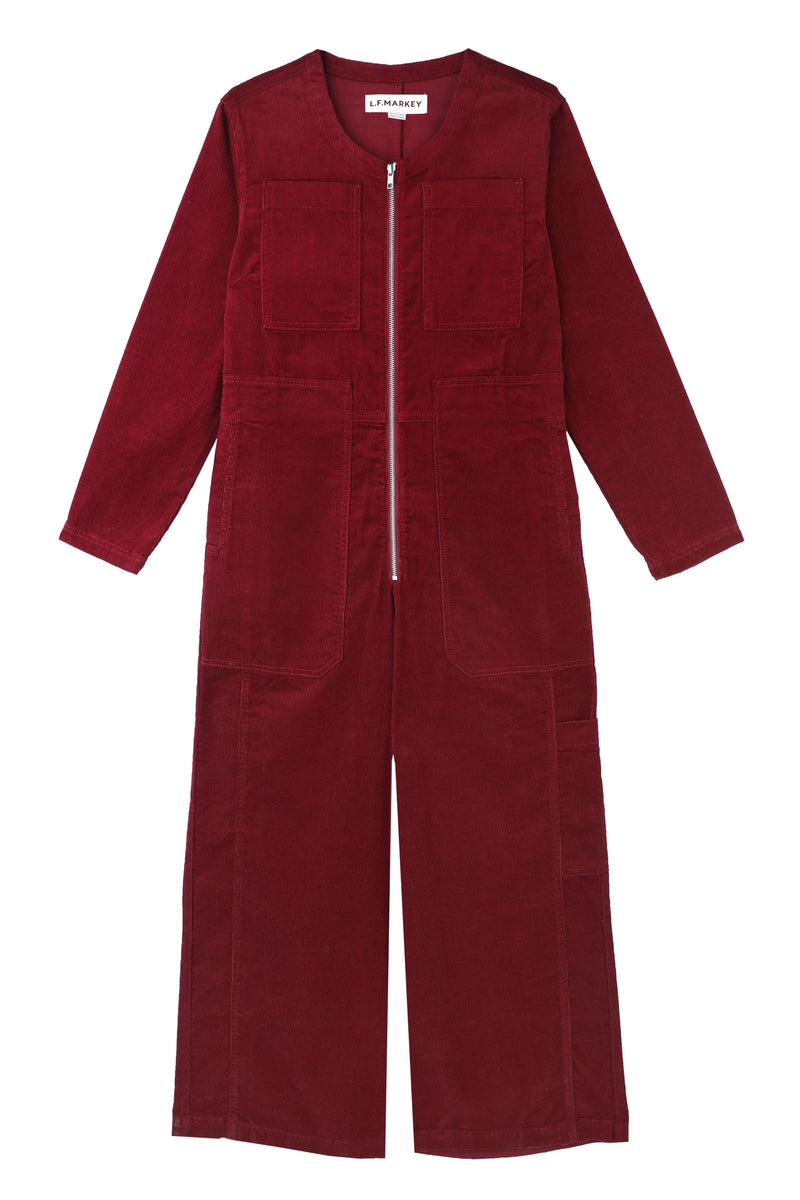 Felix Boilersuit Burgundy Corduroy