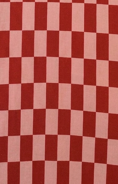 Graham Trouser Linen Brick Check