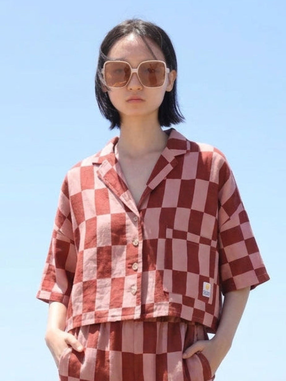 Maxim Shirt Printed Brick Check