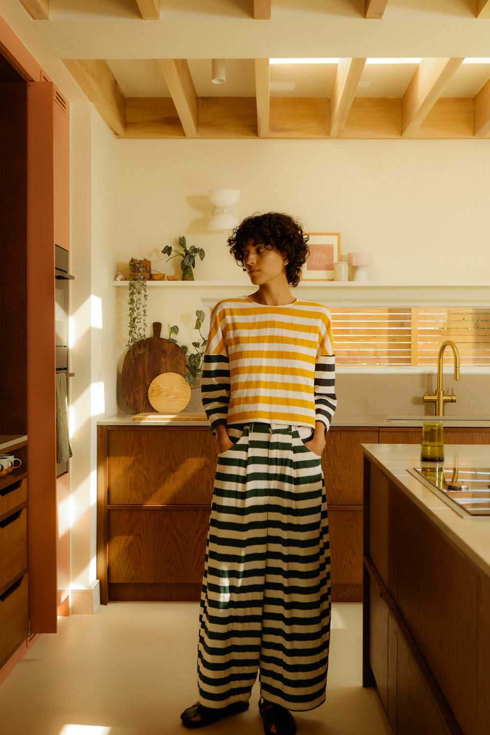 Mason Trouser Patchwork Stripe