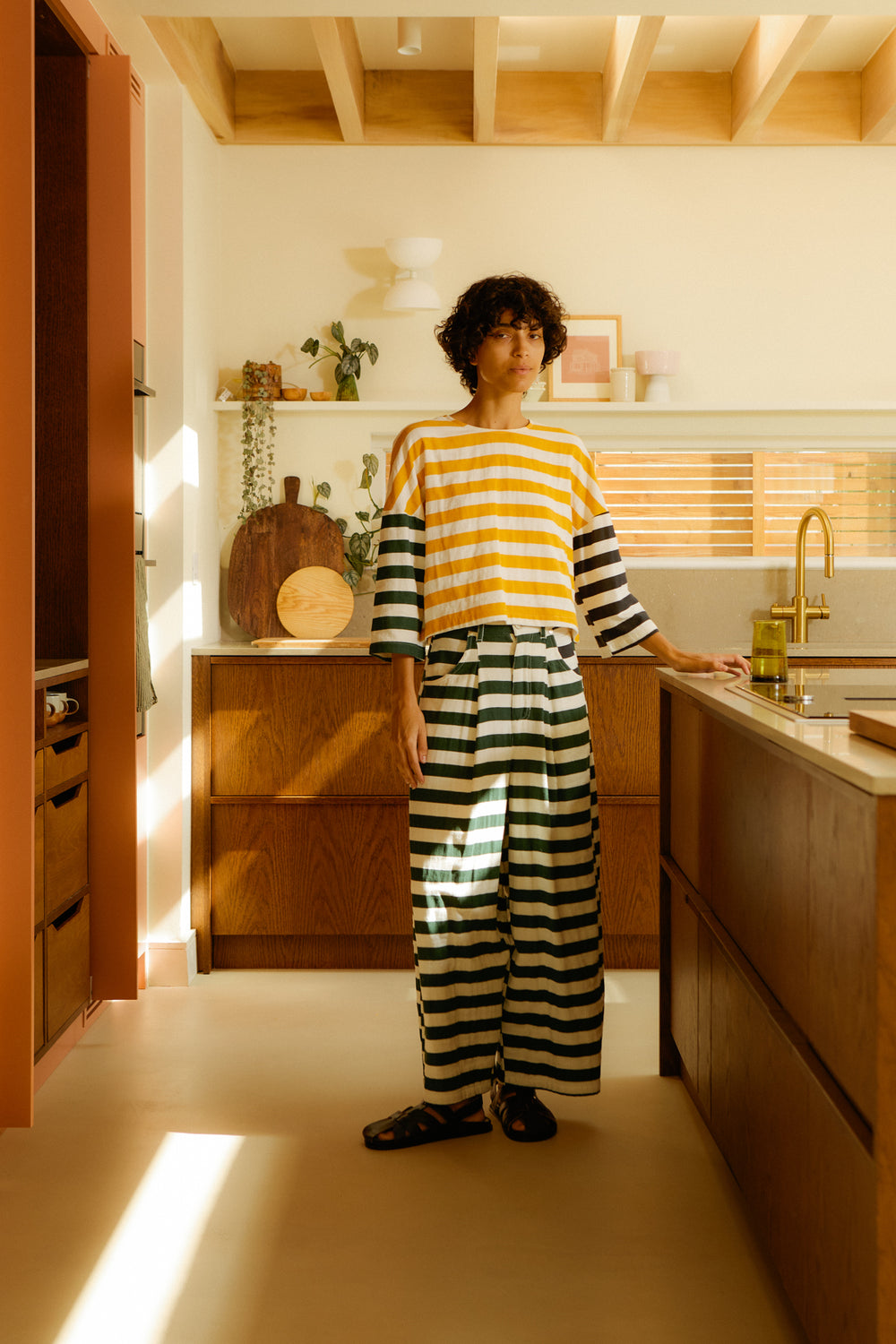 Mason Trouser Patchwork Stripe