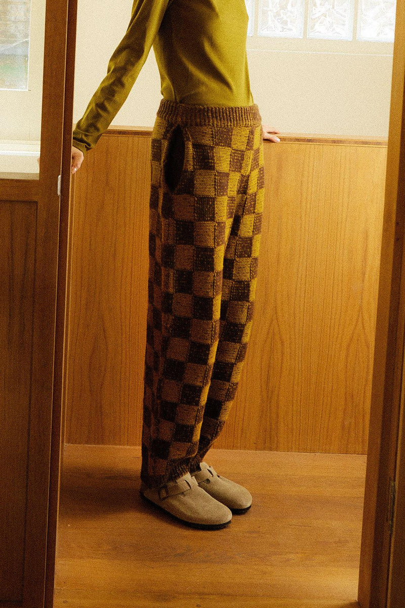 Raven Knit Trouser Chessboard Chessboard