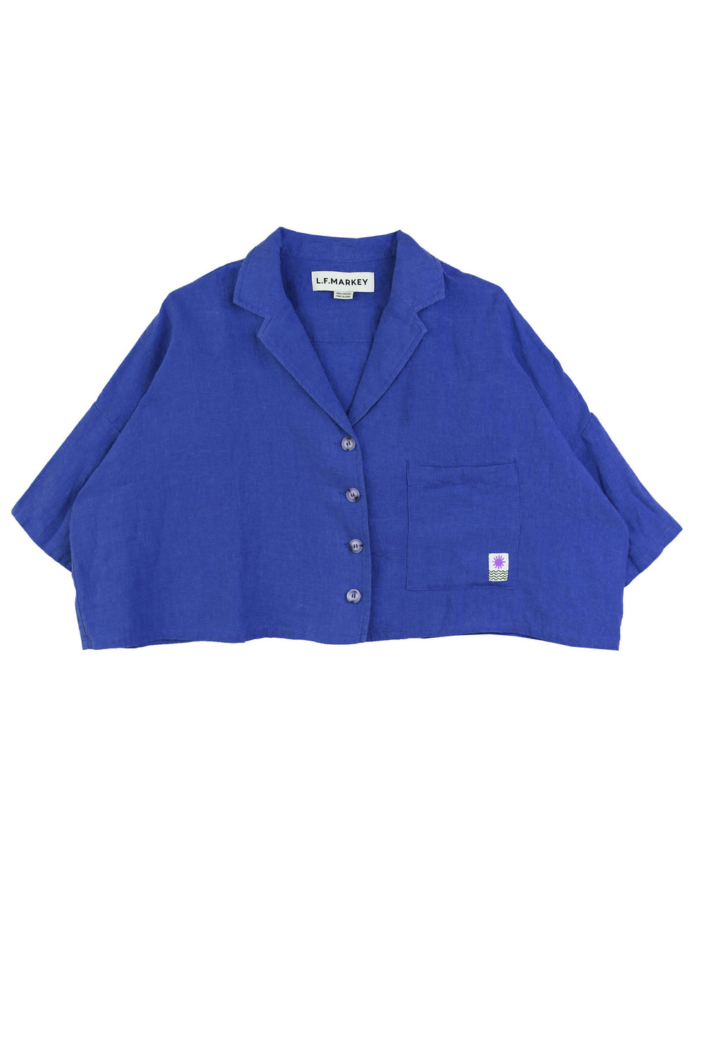MAXIM LINEN SHIRT COBALT