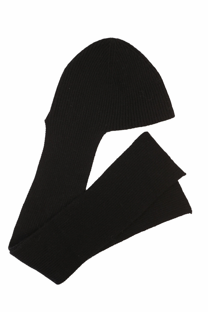Rib Scarf Beanie