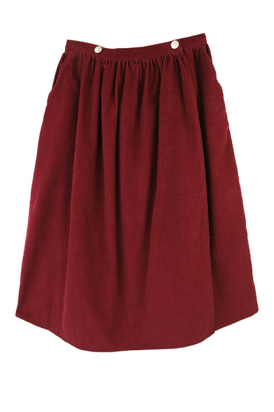 Ross Skirt Burgundy Corduroy