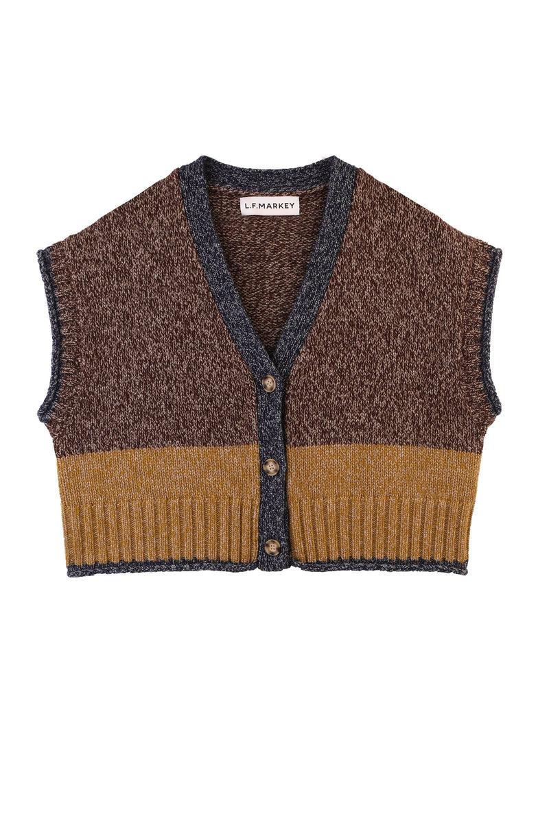 Tobin Vest Choc Mustard