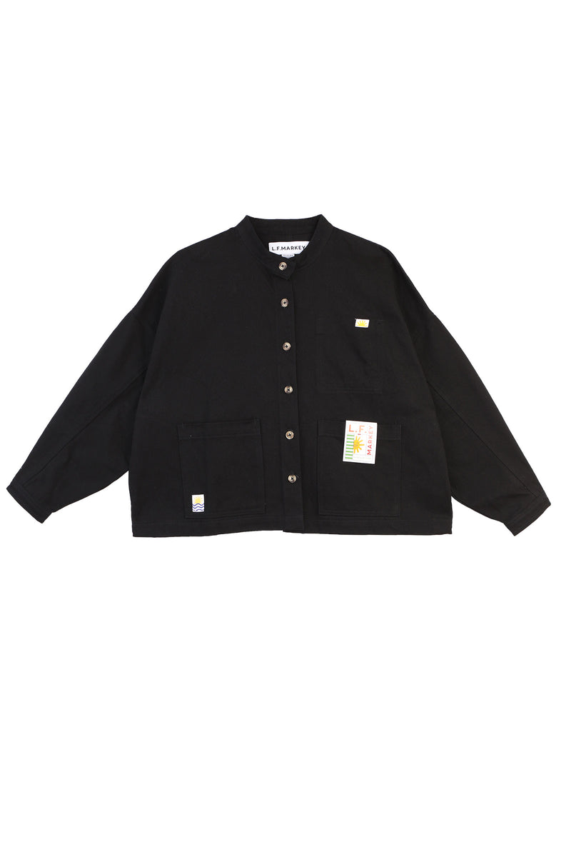 Wide Chore Coat Black