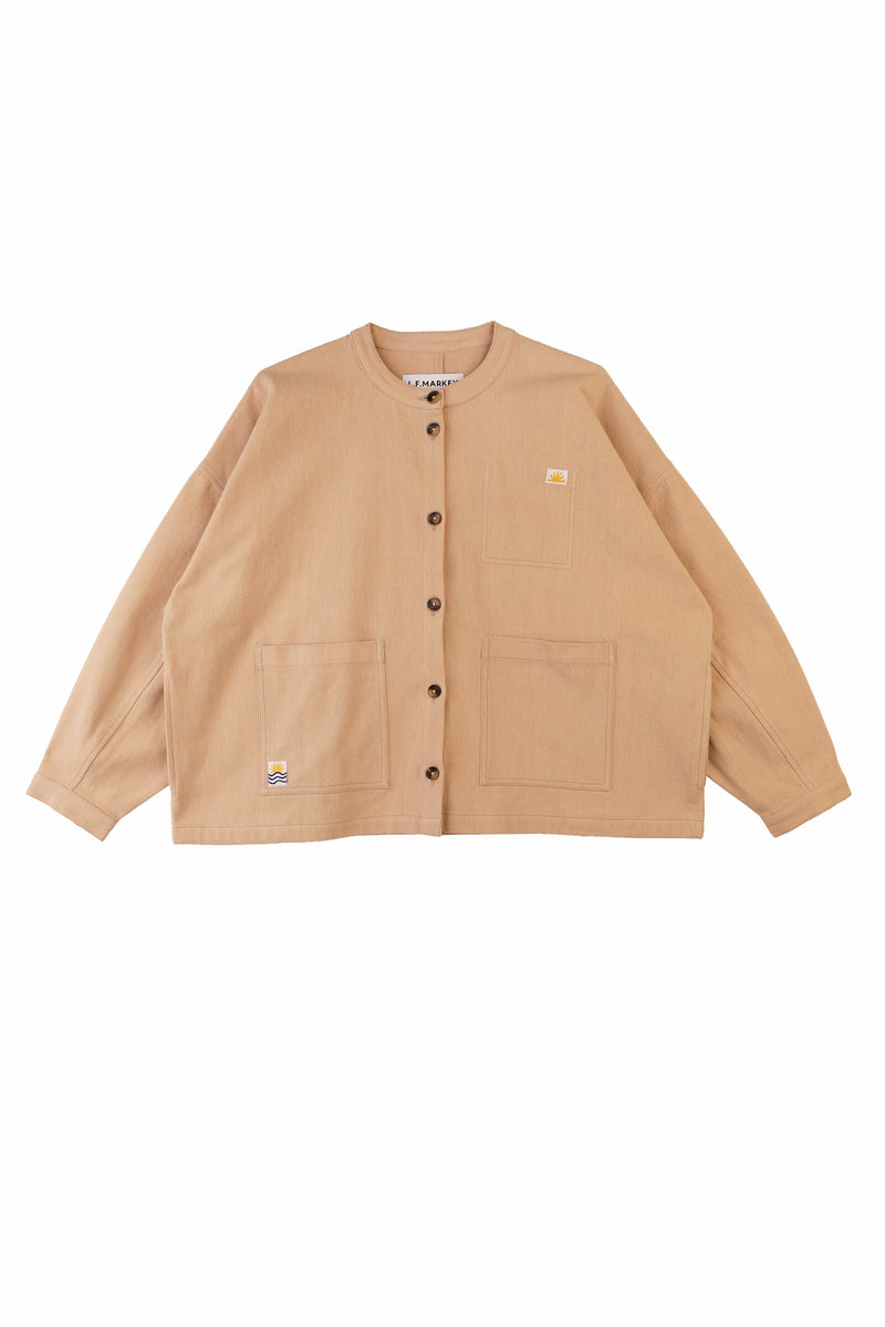 WIDE CHORE COAT BEIGE