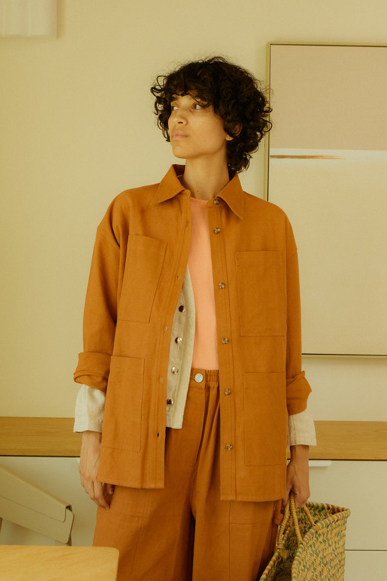 WRIGHT OVERSHIRT TERRACOTTA