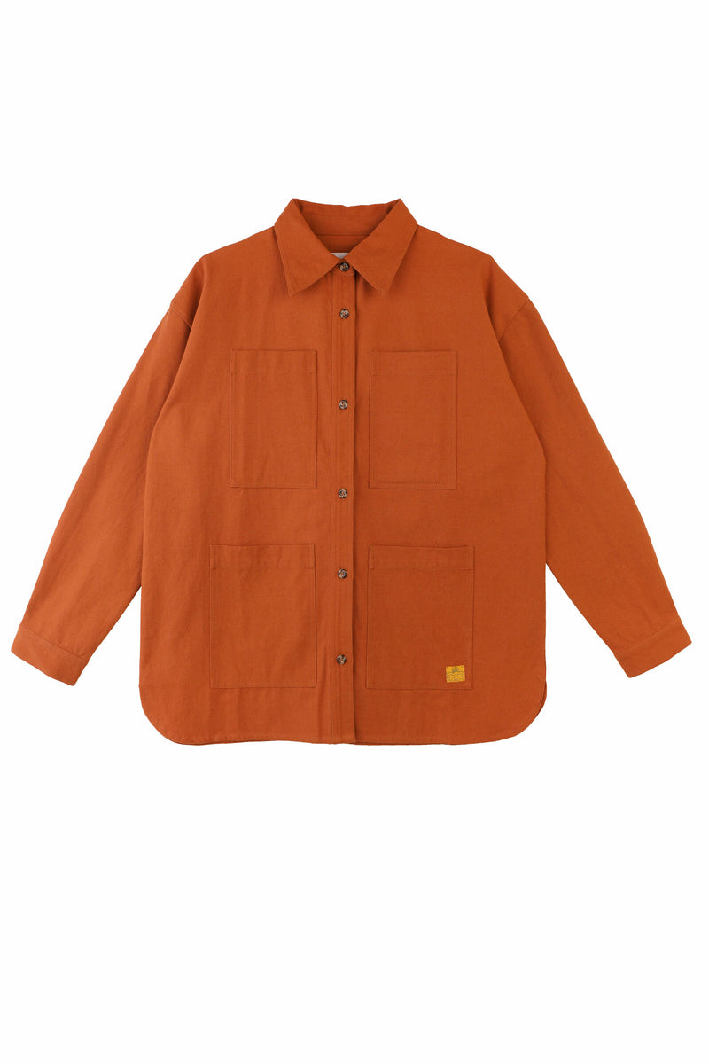 WRIGHT OVERSHIRT TERRACOTTA